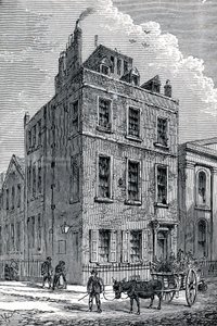 Huis van Sir Isaac Newton op de hoek van Orange en St Martins Streets, Londen, ca. 1880 door Unbekannt