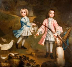 Sir Lister en Sir Charles Holte als jongens