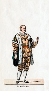 Sir Nicholas Vaux, kostuumontwerp voor Shakespeares toneelstuk, Henry VIII, 19e eeuw