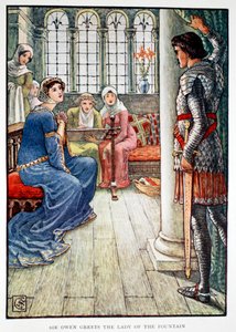 Sir Owen begroet de Dame van de Fontein, 1911 door Unbekannt
