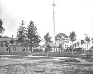 Plaats van het oude Fort Wayne, Indiana, VS, ca. 1900 door Unbekannt
