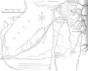 Schetskaart van Sekukunis Land, ca. 1880