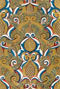Plafond van grote boog bij de ingang van het Hof van de Visvijver, 1907
