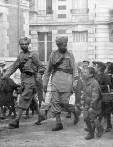 Soldaten van het Brits-Indische leger, Frankrijk door Unbekannt