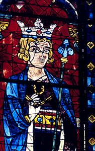 Salomo, glas-in-lood, Kathedraal van Chartres, Frankrijk door Unbekannt