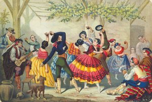 Spaanse dansers, midden 19e eeuw