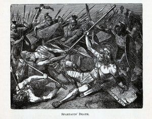 De dood van Spartacus, 1882 door Unbekannt