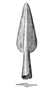 Speerpunt uit Homblières, Aisne, Frankrijk, 1893