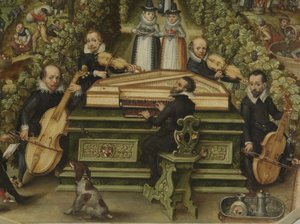 Spinetdeksel van Lucas Friedrich Behaim von Schwartzbach, 1619