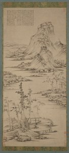 Lentemist over een Rivierpaviljoen, Ming-dynastie, 1368-1644 door Unbekannt