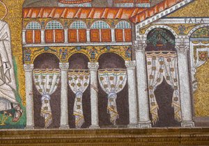 St. Apollinare nuovo kerk, mozaïek, Ravenna, Italië (foto)