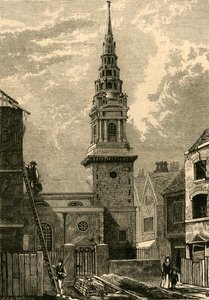 St. Brides Church, Fleet Street, 1824, 1897 door Unbekannt