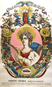 Sint Cecilia of Cecile, legendarische Romeinse martelaar, 19e eeuw