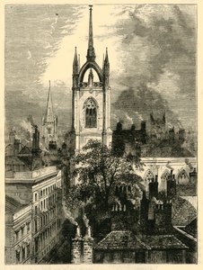 St. Dunstans-in-the-East, ca. 1872 door Unbekannt