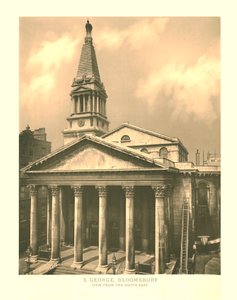 St George, Bloomsbury, uitzicht vanuit het zuidoosten, midden-late 19e eeuw