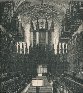 St. Georges Kapel: Het koor, kijkend naar het westen, 1895
