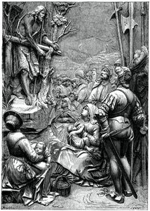 St. Johannes de Doper predikend in de woestijn, 16e eeuw, 1870 door Unbekannt