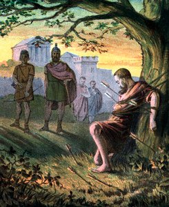 Sint Sebastiaan, christelijke martelaar, midden 19e eeuw