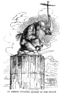 St. Simeon Stylites, kluizenaar van de pilaar, 5e eeuw 1825 door Unbekannt