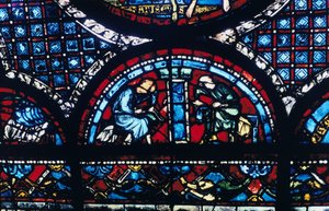 Glas-in-lood, Kathedraal van Chartres, Frankrijk, 1194-1260 door Unbekannt