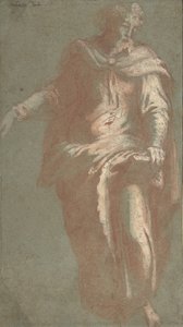 Staande bebaarde man met een boek, 1530-60