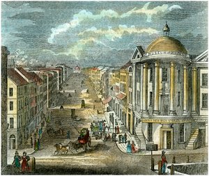 State Street, Albany, New York, VS, ca. 1835 door Unbekannt