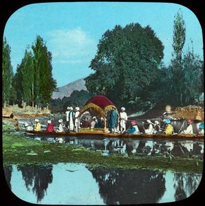 Staatsboot op het Appelboomkanaal, India, eind 19e of begin 20e eeuw door Unbekannt