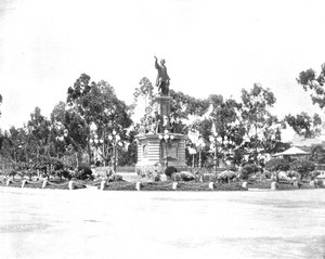 Standbeeld van Columbus op de Paseo, Mexico-Stad, Mexico, c1900 door Unbekannt