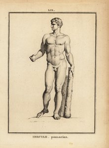 Standbeeld van Hercules Pomarius, Romeinse held en god, met een grote knuppel door Unbekannt