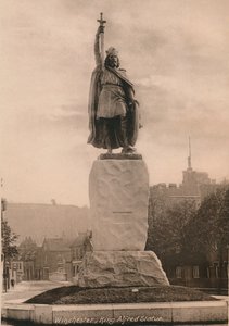Standbeeld van koning Alfred de Grote, Winchester, Hampshire, begin 20e eeuw door Unbekannt