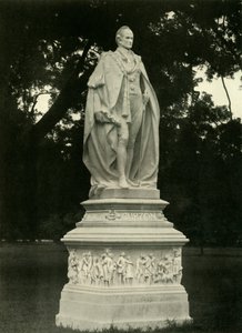 Standbeeld van Lord Curzon in de tuinen van Victoria Memorial Hall, 1925