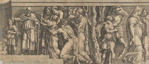 Standbeeld van Niobe en haar aanbidders, met Apollo en Diana en andere figuren, 1543-47 door Unbekannt