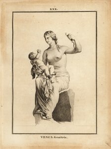 Standbeeld van Venus Genetrix, Romeinse godin van liefde, schoonheid, seks en vruchtbaarheid, als moeder met kind Eros door Unbekannt