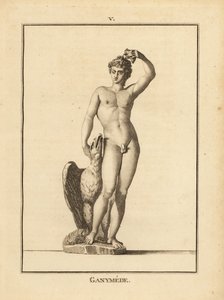 Standbeeld van de herdersjongen Ganymedes, ontvoerd door Zeus, met een adelaar door Unbekannt