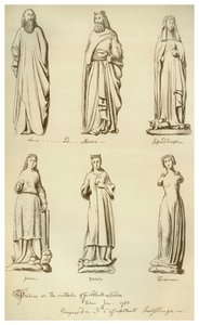 Standbeelden voorheen aan de buitenkant van Guildhall, City of London, 1783-1886 door Unbekannt