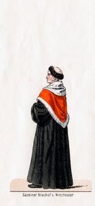 Stephen Gardiner, kostuumontwerp voor Shakespeares toneelstuk, Henry VIII, 19e eeuw door Unbekannt
