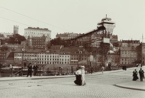 Stockholm, Zweden. Katarinahissen. Rond 1900 door Unbekannt