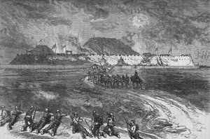 Bestorming van de Takoo Forten, ca. 1880