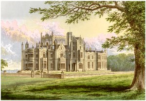 Stourton, Yorkshire, huis van Lord Stourton, c1880 door Unbekannt