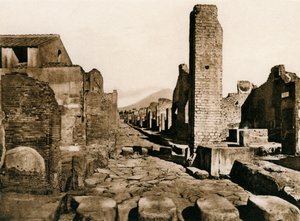 Strada Stabiana, Pompeii, Italië, ca. 1900s door Unbekannt