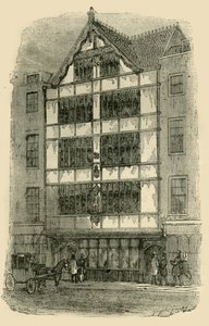 Straatfront van Crosby Hall, ca. 1872