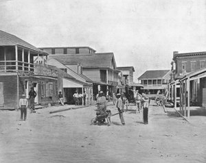 Straat in Key West, Florida, VS, ca. 1900 door Unbekannt