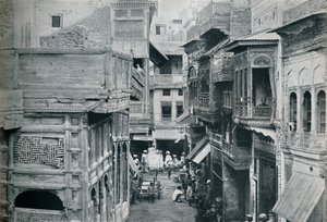 Straat in Lahore, de hoofdstad van de Punjab, ca. 1942 door Unbekannt
