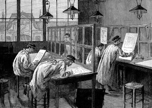Studenten aan de École Centrale des Arts et Manufactures, Parijs, 1887 door Unbekannt