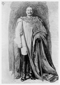 Studie voor het emaille portret van Keizer Wilhelm II van Duitsland, 1901 door Unbekannt