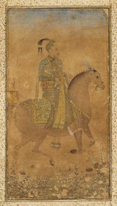 Sultan Abdullah Qutb Shah 1614-74 te paard, ca. 1635 door Unbekannt