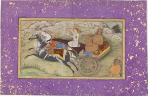Sultan Salim in een Koets, ca. 1603 door Unbekannt