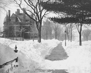 Summit Avenue in de winter, St. Paul, Minnesota, VS, c1900 door Unbekannt