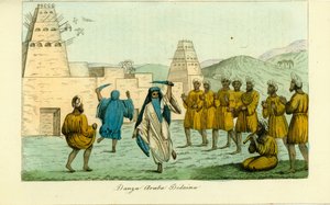 Zwaarddans door nomadische Bedoeïenen nabij de Vallei der Koningen in Thebe door Giovanni Battista Belzoni door Unbekannt