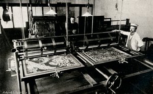 Szczepaniks elektrische kaartensnijmachine, c1903 door Unbekannt